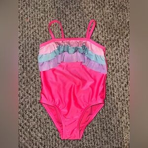 Toddler Pink Ruffle Bathing Suit